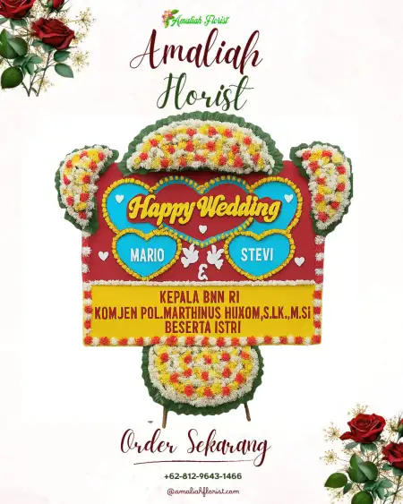 Papan Bunga Pernikahan Biyawak